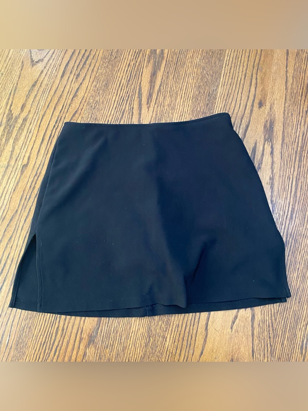 Vintage Rave Black Ribbed Skort - Picture 2 of 8